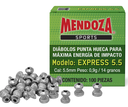 DIABOLO MENDOZA CAL 5.5 EXPRESS CAJILLA 100 PZAS EXPRESS 5.5