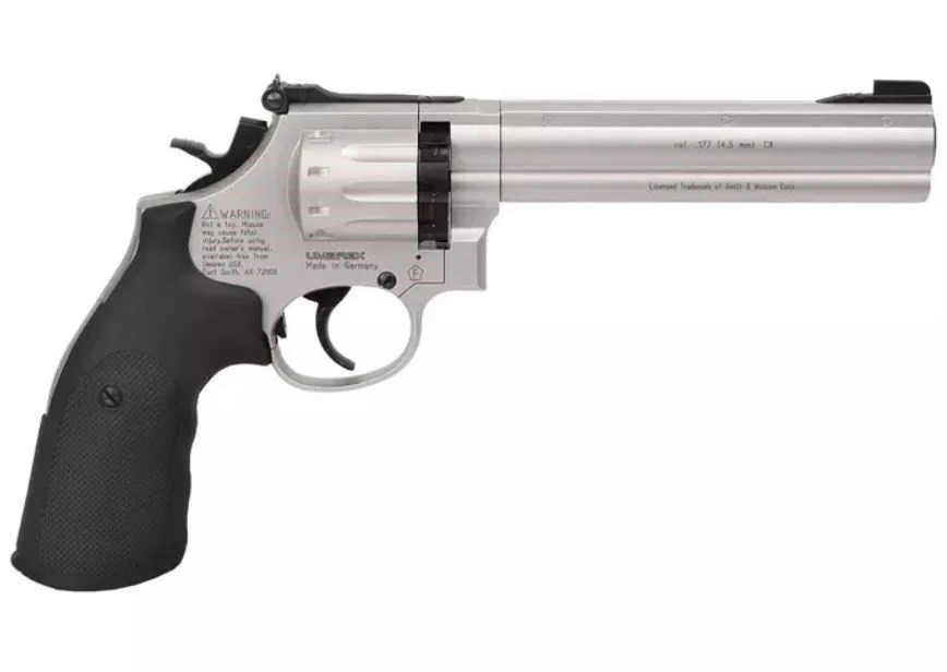 REVOLVER PISTOLA CO2 S&amp;W 686 6 PULGS NIQUEL CO2 DIAB