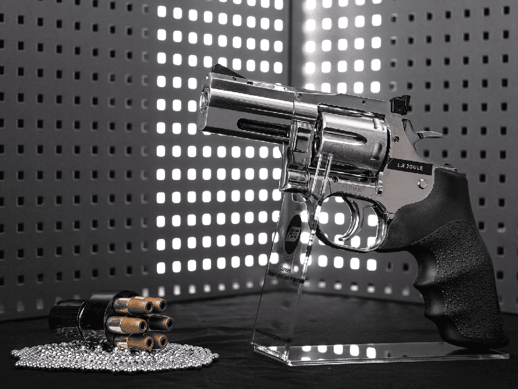 REVOLVER DAN WESSON 715 2.5&quot; CO2 BB PLATA 18614