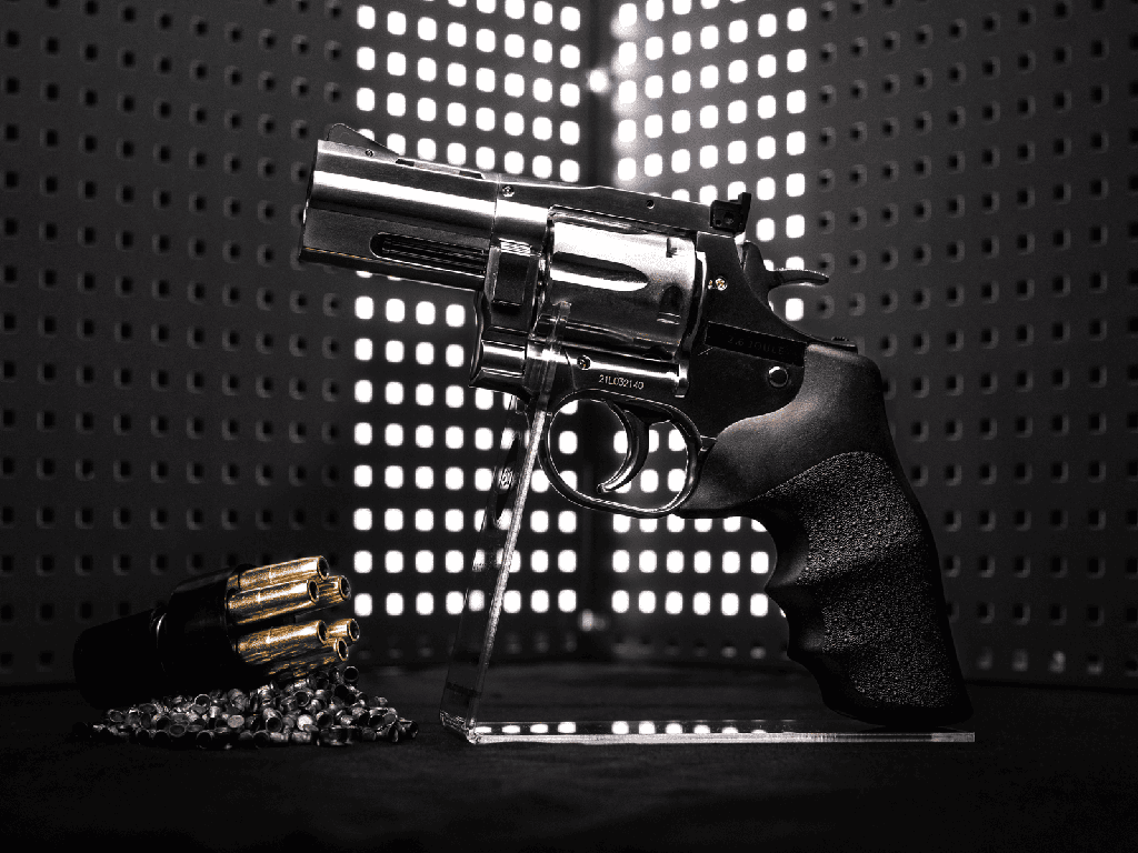 REVOLVER DAN WESSON 715 2.5&quot; CO2 PELLETS PLATA 18615