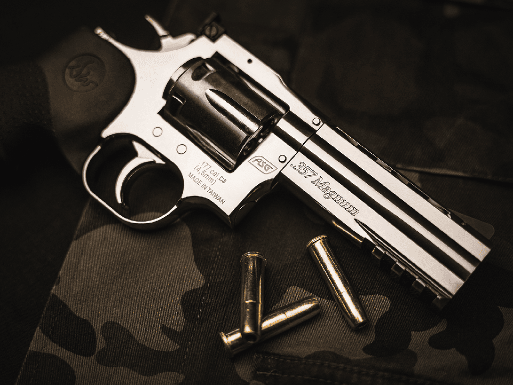 REVOLVER DAN WESSON 715 4&quot; CO2 PELLETS PLATA 18612