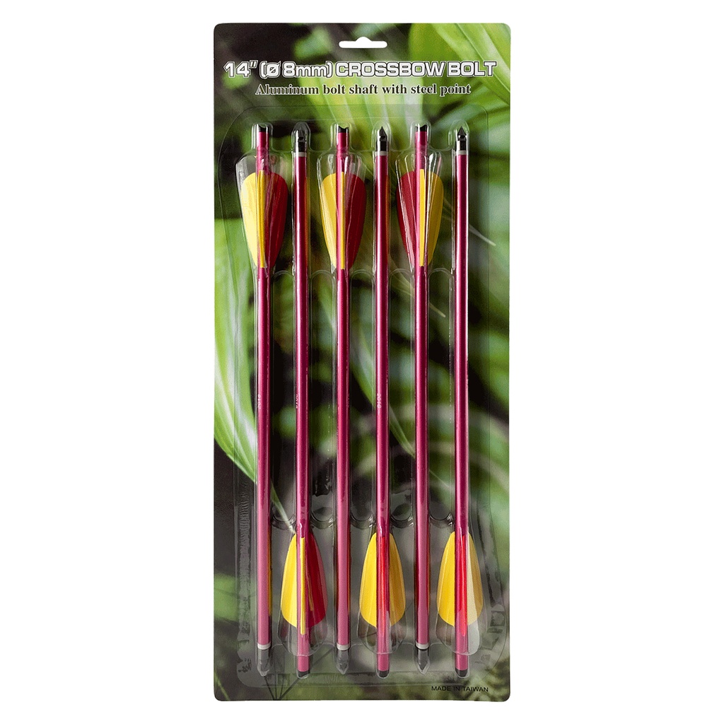 FLECHA BALLESTA MENDOZA DE ALUMINIO 14 PULGADAS 6 PACK MAR-021