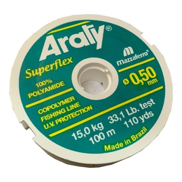 HILO MONOFILAMENTO ARATY P/PESCA NATURAL 100M 0.50MM 15HILONY052MA