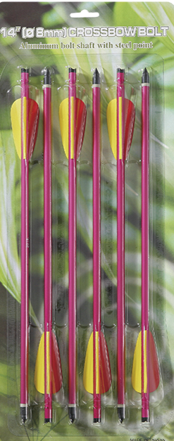 SET FLECHA BALLESTA ARCO GAMO DE 6 PZAS ALUMINIO MK-AL14/6R