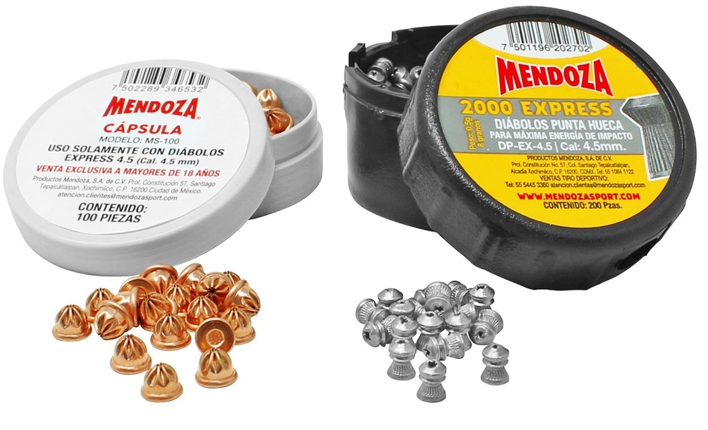 DIABOLO MENDOZA CAL 4.5 EXPRESS 300 PZAS DEXL