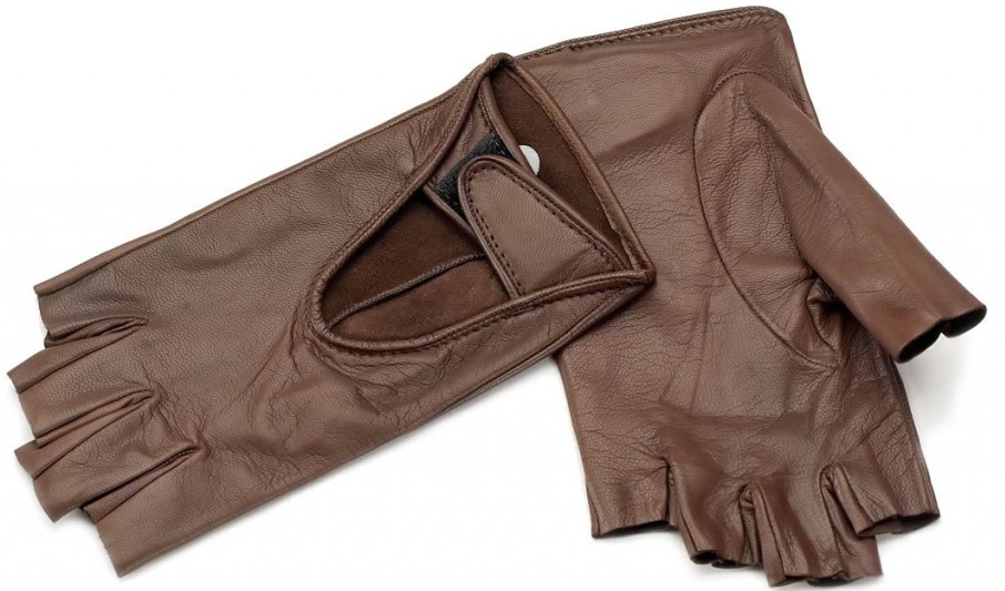 GUANTES PERAZZI FINGERS IN LEATHER CAFE 8333