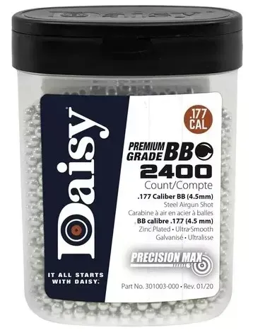 MUNICIONES DAISY PLATEADAS BOTE C/2400 980024-906