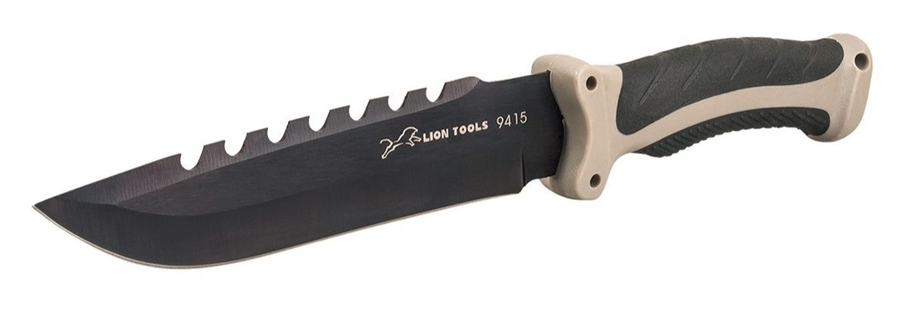 CUCHILLO LION TOOLS 7&quot; HOJA PAVONADA CON FUNDA  9415