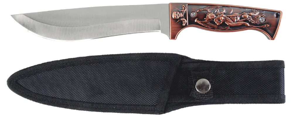 CUCHILLO LION TOOLS 7&quot; MANGO METAL CALAVERA 8936