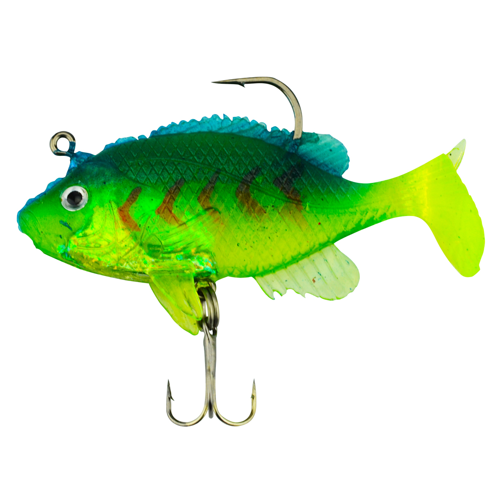 SEÑUELO PLASTICO GIMBEL P/PESCA 60MM 11G MODELO 5506 VERDE 15SENUEL460CH