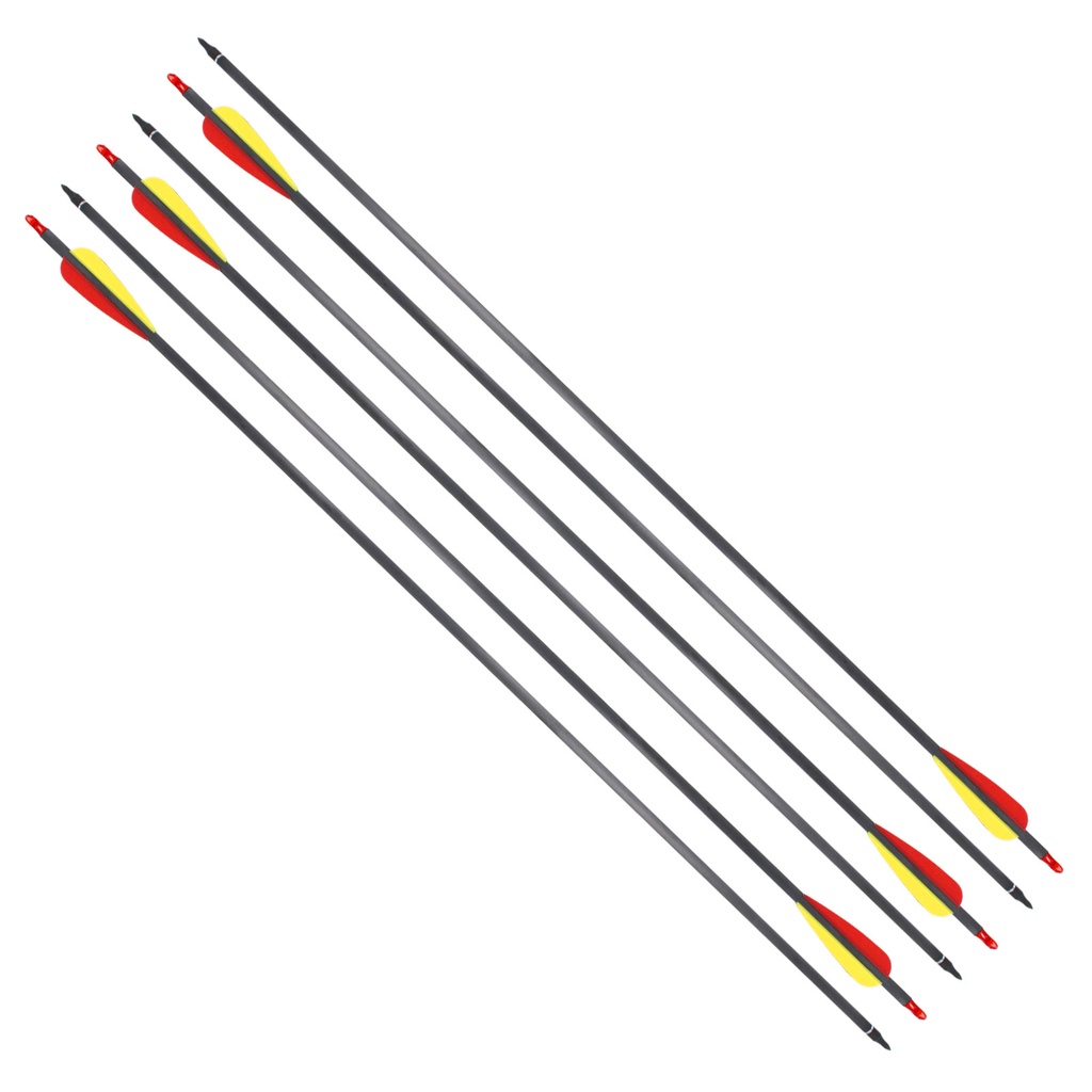 FLECHA BALLESTA MENDOZA FIBRA DE CARBONO 30 PULGADAS 5 PACK MAR-028