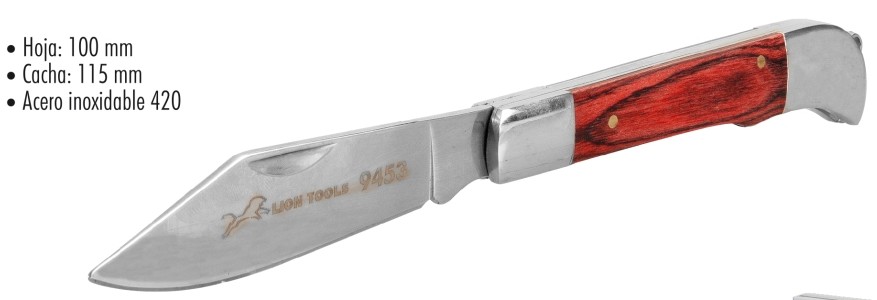 NAVAJA LION TOOLS 4" MANGO MADERA 9453