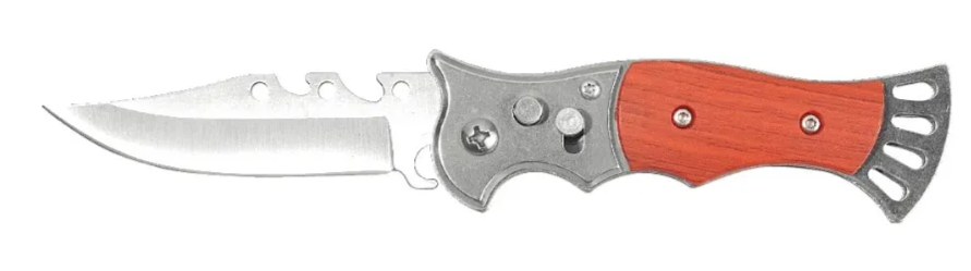 NAVAJA LION TOOLS 3" MANGO MADERA AUTOMATICA CLIP 9559