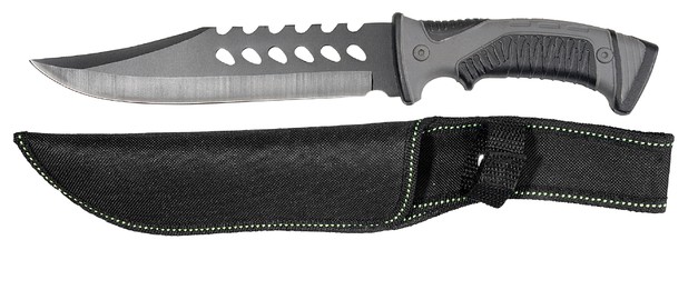 CUCHILLO LION TOOLS 7 1/2&quot; HOJA PAVONADA BIMATERIAL CON FUNDA 9417