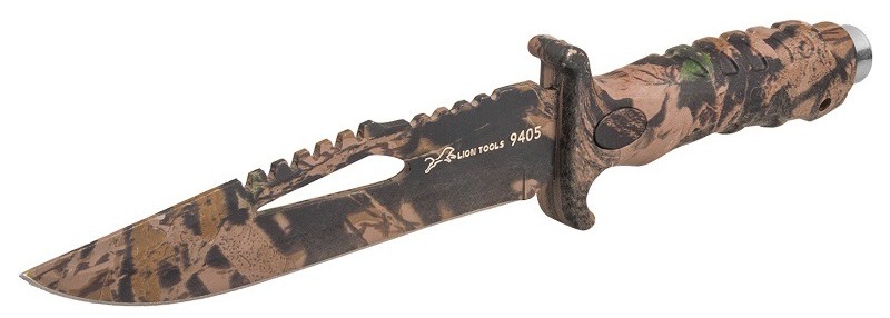 CUCHILLO LION TOOLS 6&quot; HOJA Y MANGO CAMUFLAJE CON FUNDA 9405