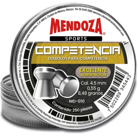 DIABOLO MENDOZA CAL 4.5 COMPETENCIA 250 PZAS MD-010