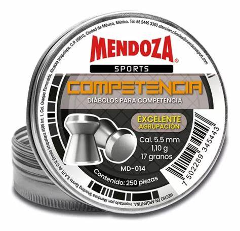 DIABOLO MENDOZA CAL 5.5 COMPETENCIA 250 PZAS MD-014