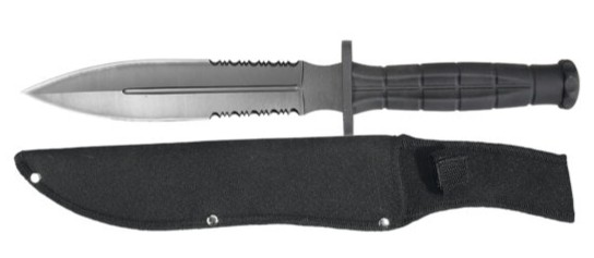 CUCHILLO LION TOOLS 7&quot; DOBLE FILO PAVONADO CON FUNDA 9409