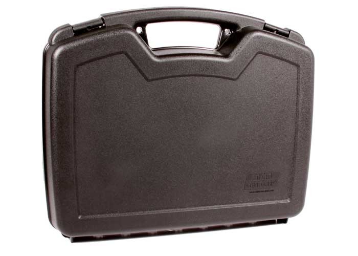 ESTUCHE PISTOLA CASE GARD 2 PIEZAS 4&quot; CON BANDEJA 9MM, 38/357, .44 MAG O 45 ACP NEGRO 804-40