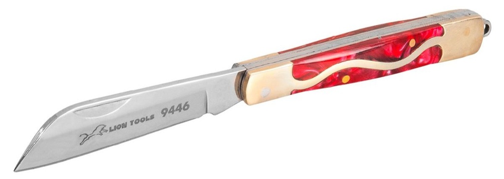 NAVAJA LION TOOLS  2 1/2&quot; MANGO CONCHA ROJA 9446