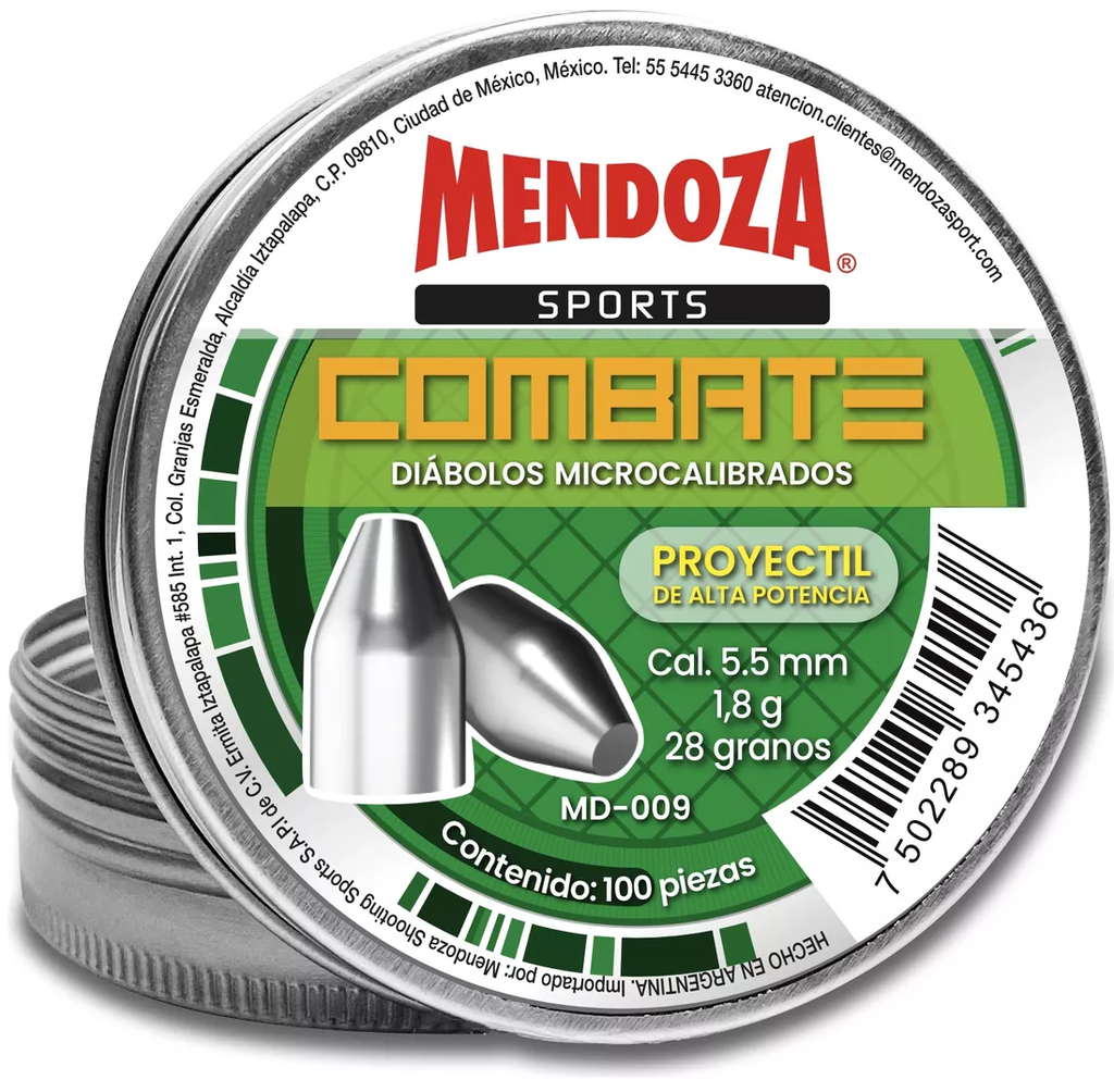 DIABOLO MENDOZA COMBATE 5.5 x 250 PZAS MD-009
