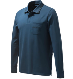 [PB451] PLAYERA BERETTA POLO OUMO AIRMESH LS BLUE E MP451T13540504