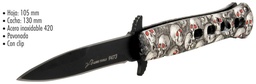 [N9473] NAVAJA LION TOOLS 4&quot; PAVONADA MANGO CALAVERA CLIP 9473