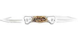 [N9568] NAVAJA LION TOOLS 3 1/2&quot; DOBLE HOJA MANGO TIPO HUESO AUTOMAT