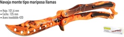 [N9569] NAVAJA LION TOOLS 4&quot; TIPO MARIPOSA LLAMAS 9569