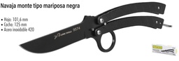 [N9574] NAVAJA LION TOOLS 4&quot; TIPO MARIPOSA NEGRA 9574