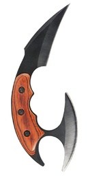 [C8485] CUCHILLO LION TOOLS 3 1/2' DOBLE FILO MANGO MADERA FUNDA 8485