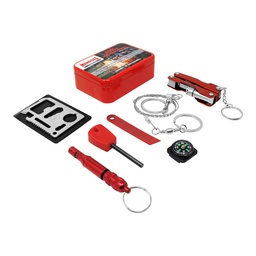 [KM015] KIT ESENCIALES MENDOZA SUPERVIVENCIA ROJO SOS 6 EN 1 NEGRO MC-015