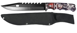[C9432] CUCHILLO LION TOOLS 8&quot; HOJA PAVONADA MADERA CALAVERA CON FUNDA 9432