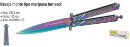 [N9575] NAVAJA LION TOOLS 4&quot; TIPO MARIPOSA TORNASOL 9575