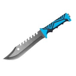 [C9442] CUCHILLO LION TOOLS 7 1/2&quot; PAVONADO MANGO BIMATERIAL AZUL C/FUNDA 9442