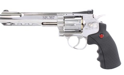 [RM57S] REVOLVER CO2 MENDOZA FULL METAL ACABADO SILVER MCO2-CRVL357S
