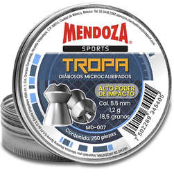 [DMT55] DIABOLO MENDOZA TROPA CAL. 5.5 x 250 PZAS MD-007