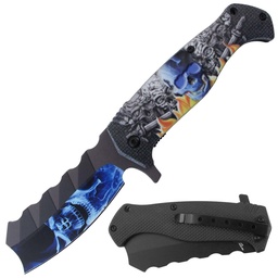 [NJ85B] NAVAJA JAGUAR POCKET 4.5&quot; SPRING ASSITED KNIFE RT-7385BL