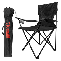 [SM038] SILLA MENDOZA DE CAMPING PLEGABLE NEGRA MC-038