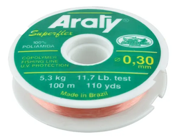 [CHA30] HILO MONOFILAMENTO ARATY P/PESCA MULTICOLOR 100M 0.30MM 15HILONY027MA