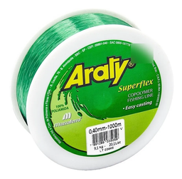 [HPN40] HILO MONOFILAMENTO ARATY P/PESCA NATURAL 1000M 0.40MM 15HILONY082MA