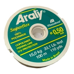[CHAN5] HILO MONOFILAMENTO ARATY P/PESCA NATURAL 100M 0.50MM 15HILONY052MA